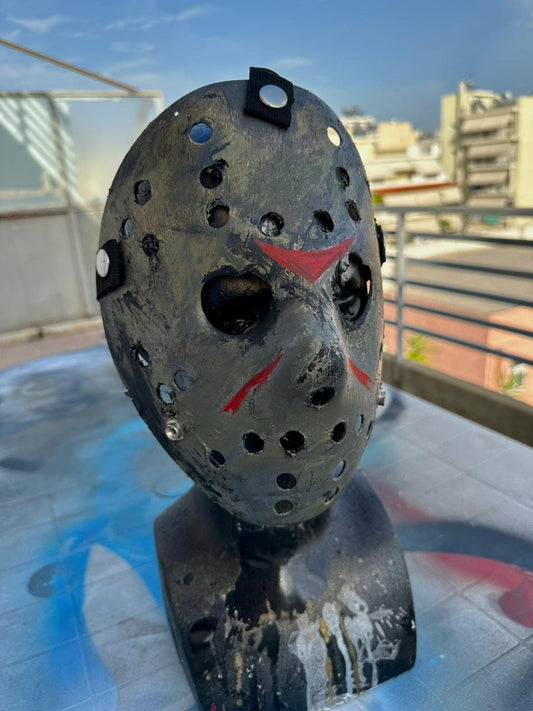 Halloween Mask, Jason, Michael Myers, Friday the Thirteenth, Grey Triple Layered Face Mask, Wearable Face Mask, Hockey Mask