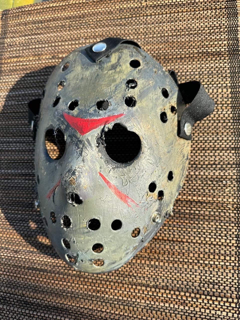 Halloween Mask, Jason, Michael Myers, Friday the Thirteenth, Grey Triple Layered Face Mask, Wearable Face Mask, Hockey Mask